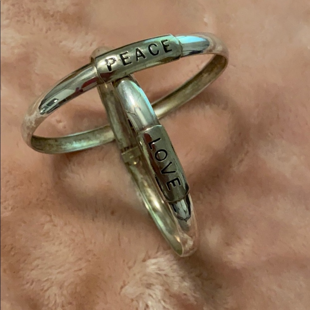 2 Sterling silver women’s bangle bracelets